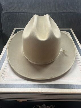 Vintage Stetson Open Road Rare 50s Classic Cowboy Hat ‘25’ Long Oval in Beige